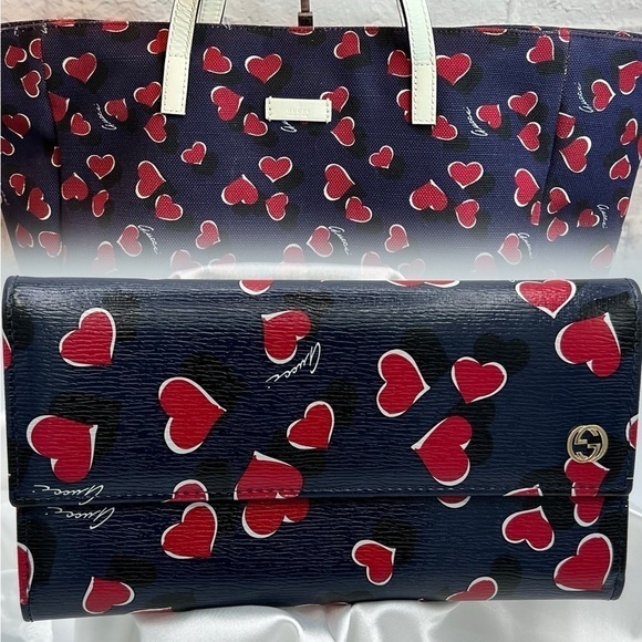 ULTIMATE GUCCI HEARTBEAT COLLECTION Tote + Long Wallet - Picture 1 of 3